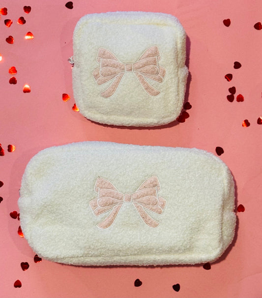 Ivory Sherpa Bow Bag