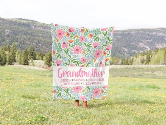 Personalized Wild Flowers Blanket