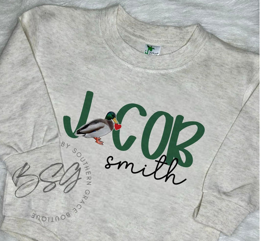 Kids Valentines Day Name Tee